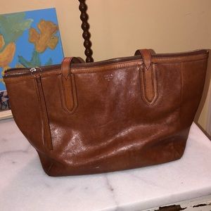 Fossil Leather Tote